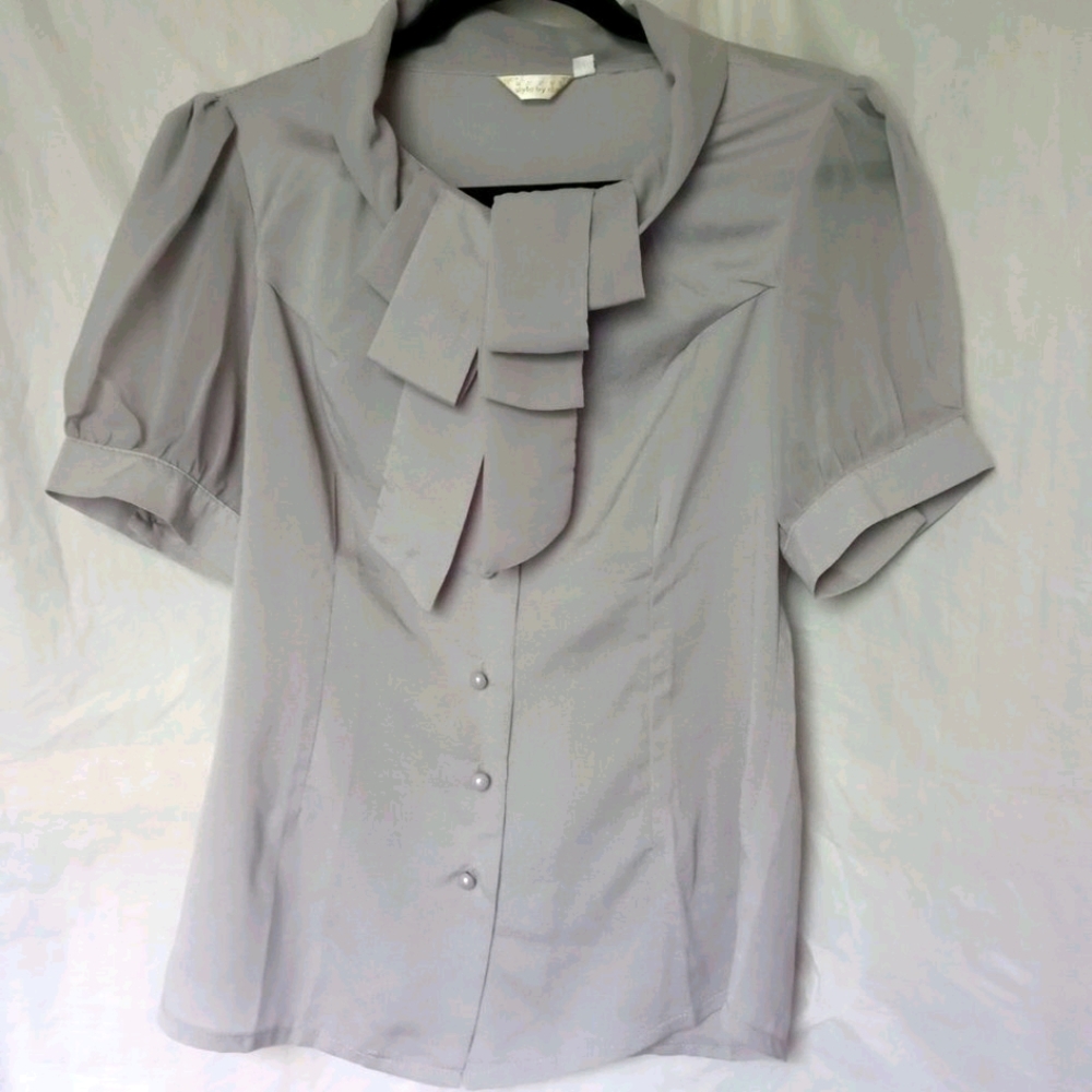 Women summer short sleeve ruffle blouse